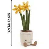 Jellycat Kuscheltier Amuseable Tulip Pot Blumen Pluschtiere Geschenke für Kinder - Es gelten die Bilder