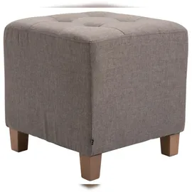 CLP 2er Set Sitzhocker Pharao mit Stoffbezug I Sitzwürfel mit hochwertiger Polsterung und Bodenschonern