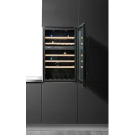 Amica WK 341 220 S Weinkühler mit Kompressor, Integriert, 59 Flasche(n), G, Innenbeleuchtung, Schwarz