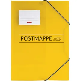 Brunnen Eckspanner Postmappe DIN A4 gelb,