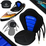 Kesser KESSER® Kajak-Sitz Premium für SUP Board Stand Up Paddle Surfboard Sitz - Inkl. Mit Tasche - SUP Paddling Paddelboards Gepolsterte Sitz 32x38cm, Rückenlehne 51x45cm schnell und einfach montiert