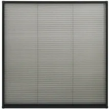 vidaXL Insektenschutz-Plissee für Fenster 120 x 120 cm Anthrazit