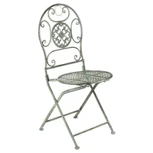 Kobolo 4-Fußstuhl Metallstuhl Vintage grün