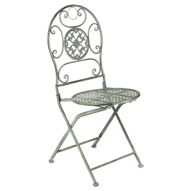 Kobolo 4-Fußstuhl Metallstuhl Vintage grün