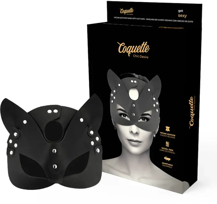 COQUETTE CHIC DESIRE - VEGANE LEDERMASKE MIT KATZENOHREN