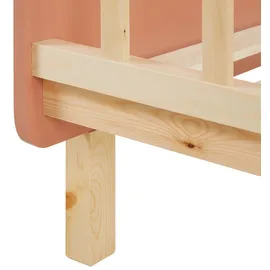 Homestyle4u Kinderbett 2606 90 x 200 cm Kiefer massiv rosa