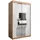 abiks möbel Schwebetürenschrank MADRYT 120 x 200 x 62 cm Weiß