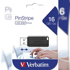 Verbatim Store 'n' Go PinStripe 16 GB schwarz USB 2.0 49063