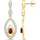 vira jewels Ohrhänger Vira Jewels Gelb/Rot 40mm Silber 925
