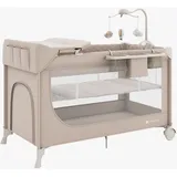 Kinderkraft LEODY UP, Reisebett, mit Zubehör, Beige