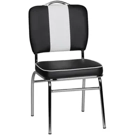 Wohnling Esszimmerstuhl Kunstleder schwarz/weiß