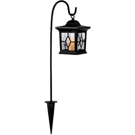 StarTrading LED Solar Laterne mit Kerze 3in1 Gartenleuchte flackernd Lichtsensor 50cm