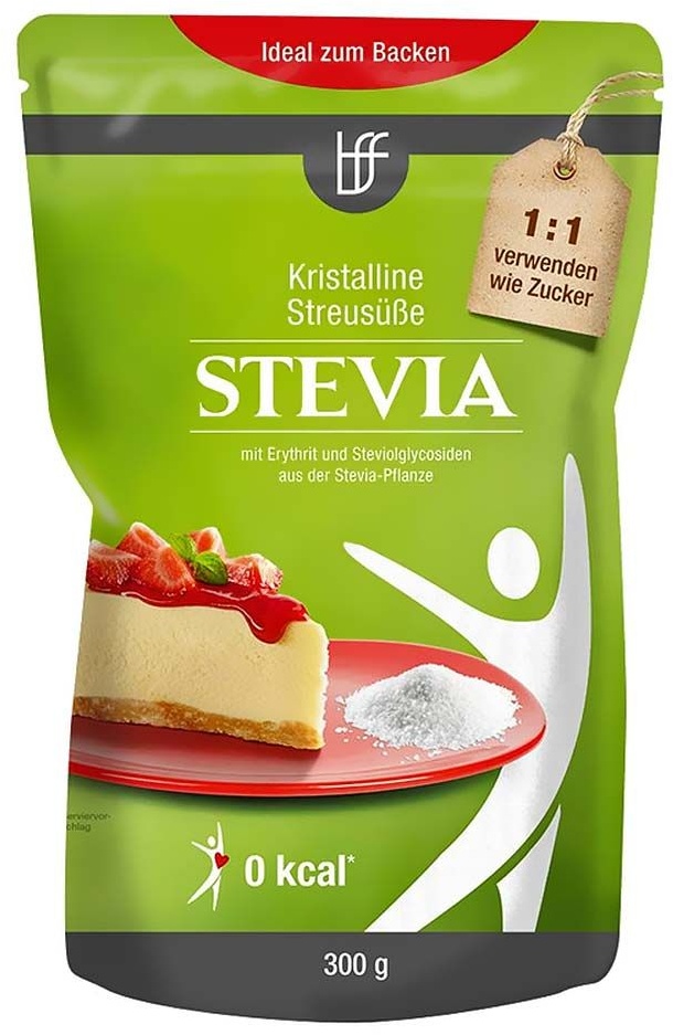 BFF Stevia Kristalline Streusüße Pulver 300 g