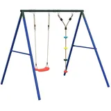 vidaXL Schaukel-Set mit Schaukelsitz und Kletterschaukel Rot