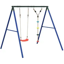 vidaXL Schaukel-Set mit Schaukelsitz und Kletterschaukel Rot
