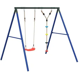 vidaXL Schaukel-Set mit Schaukelsitz und Kletterschaukel Rot