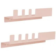 casa pura Wandregal 2er Set Metall 40 x 20 x 10 cm Pink