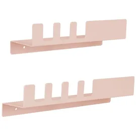 casa pura Wandregal 2er Set Metall 40 x 20 x 10 cm Pink