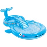 Intex - Wasserspielzentrum, Wasserspielzentrum, 373x234x99 cm, 235 Liter, 81 kg, gepolsterter Boden, Schwimmbad mit Rutsche, mit Sprühgerät, Kinderpool, für Kinder + 2 Jahre (57176)