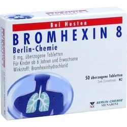 BROMHEXIN 8 Berlin Chemie überzogene Tabletten 50 St