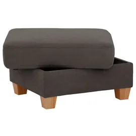 Home Affaire Polsterhocker Dalia Luxus-Microfaser 66 x 46 x 76 cm Grau