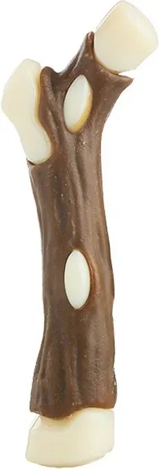 Blinkit Hundekauspielzeug in Astform, strapazierfähiges Spielzeug aus Rindsleder und Nylon für aggressive Kauer (17,7 × 7,3 × 3,3 cm)