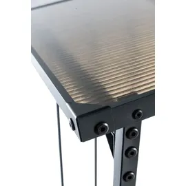 deluke Kaminholzregal Aluminium 70 x 165 x 165 cm Schwarz