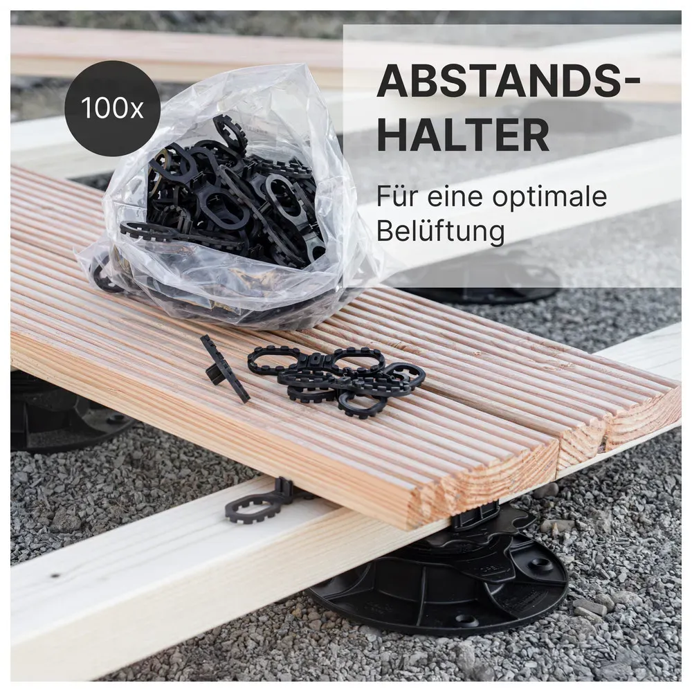 Sanpro Terrassenbauset für 6m2 mit Stelzlager, mit Zubehör
