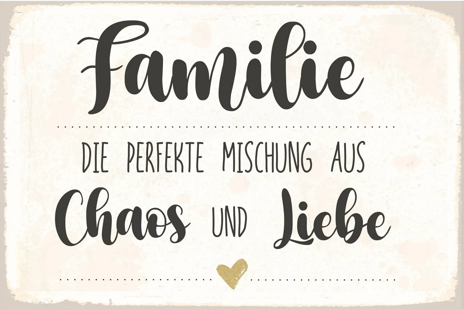 Metallbild QUEENCE "Familie", schwarz (farbe bild(er): schwarz), B:45cm H:30cm, Stahl, Metall, Bilder, Stahlschild, Blechschild, Sprüche, Texte, Familie, Liebe
