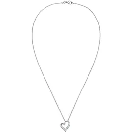 Elli DIAMONDS Halskette Herz Liebe Diamant (0,06 ct.) Silber