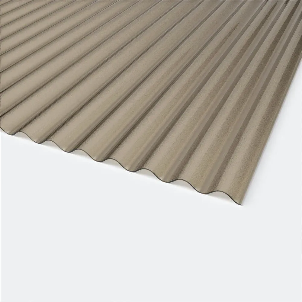 PLEXIGLAS® XT Resist Wellplatte 2,8mm Sinus 76/18 Braun C-Struktur 1045 x 5000
