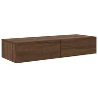 VidaXL Wandregal mit Schubladen Braun Eiche 100x36x19 cm Holzwerkstoff