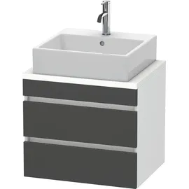 Duravit Waschtischunterschrank 2 Schubkästen 60 x 47,8 cm Graphit Matt/Weiß Matt