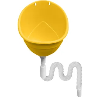 Urinal im Freien, wasserlose Urinale für Männer 11, 6x9.5x13.6 spritzsichere PP-Urinale mit 27, 6 Schlauch ergonomisch Anti-Clogging-Wand, die für die Gartengarage im Freien hängen, für Männer
