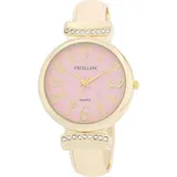 Damen-Spangenuhr mit Metallarmband, 36 mm Gehäuse, arabische Ziffern, Similisteine, flexibler Armreif, Quarzuhrwerk, 16 cm Länge – elegantes Ge...