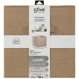 5Five Simply Smart Aufbewahrungskorb Mix N Modul 31 x 31 cm 3-tlg. beige