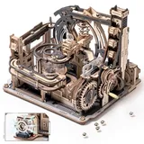 ROBOTIME Kugelbahnen Murmelbahn 3D Puzzle Holzpuzzle Erwachsene Modellbau Bastelset Modellbausatz Holz Holzbausatz Geschenk Erwachsene Jungen Elektrische (MURMEL-WELTRAUMHAFEN LGC01)