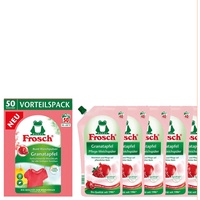 (1kg|4,82)6tlg Frosch Bunt - Waschpulver + Weichspüler Granatapfel 250WL | vegan