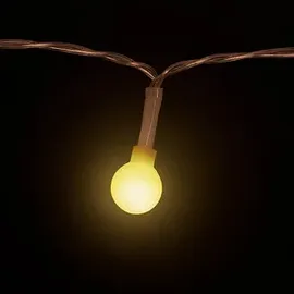 IDENA LED Lichterkette Kugel 10,2 m Warmweiß