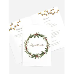 Menükarten Weihnachten selbst gestalten mit Spruch und Fotos im Onlinedesigner bei Meine-Kartenmanufaktur.de