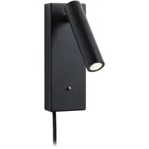 Paulmann LED Wandleuchte Hulda USB C 3000K 130lm 230V 2,5W dimmbar Schwarz matt
