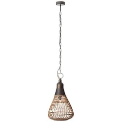 Brilliant Pendelleuchte Kimball braun hell Holz/Metall E27 max. 60W