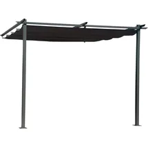 Habitat et Jardin - Anbaupergola Mit Ausziehbarem Dach - 3 X 3 M - Anthrazitgrau