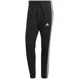Adidas Essentials French Terry Tapered Elastic Cuff 3-Streifen Hose Black / White S