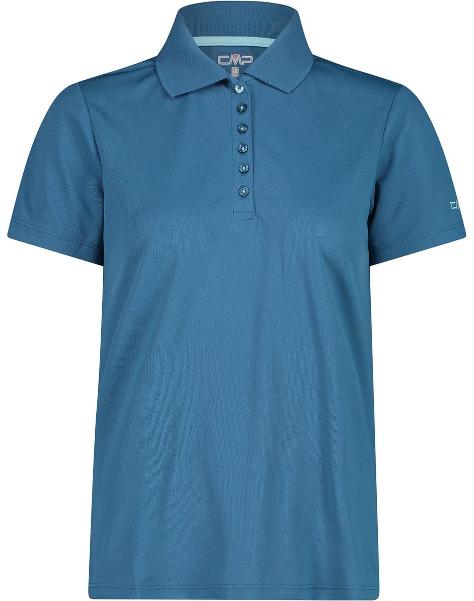 CMP Damen Piqué Poloshirt, Blau (Deep Lake), 34 EU