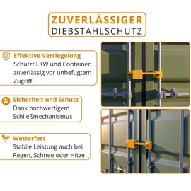 Preiswert & Gut Containerschloss 2er Set verstellbar 23–42 cm aus gehärtetem Stahl