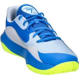 Under Armour Herren Basketballschuhe Lockdown 7 Low, leichter Basketball Schuh, robuste Sportschuhe für Outdoor- und Hallensport, atmungsaktive Turnschuhe,Blue Calm / Blue Atlantis / High Vis Yellow,43