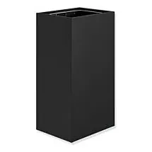 Hewi System 900 Papierabfallbehälter 900.05.00360DC Edelstahl pulverbeschichtet schwarz tiefmatt, 60 l, ohne Deckel