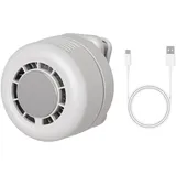 MiOYOOW Tragbarer Nackenventilator, USB-Ladefunktion, 4 Windgeschwindigkeiten, Mini Handventilator mit Trageband/Clip, Mini-Kühlventilator für Strand, Camping, Reisen und den Täglichen Gebrauch