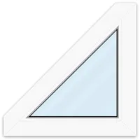 Dreiecksfenster, Kunststoff, aluplast IDEAL 4000, Weiß, 500 x 500 mm, 2-fach Verglasung, individuell konfigurieren